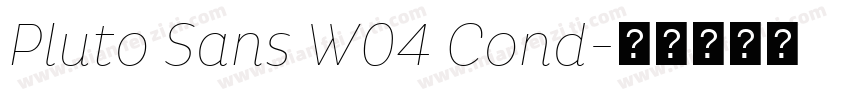 Pluto Sans W04 Cond字体转换